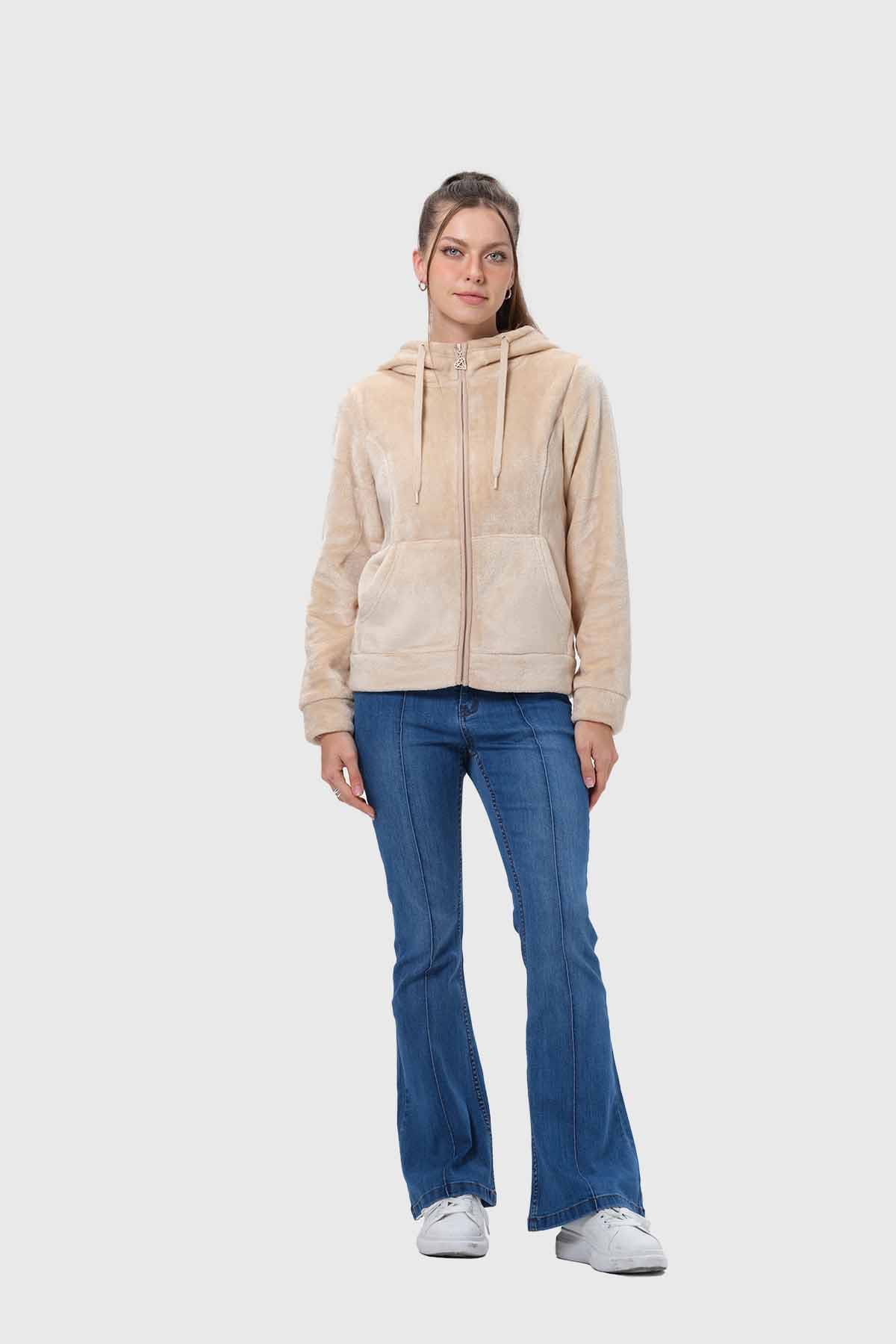 Polar Mujer Entallado Beige