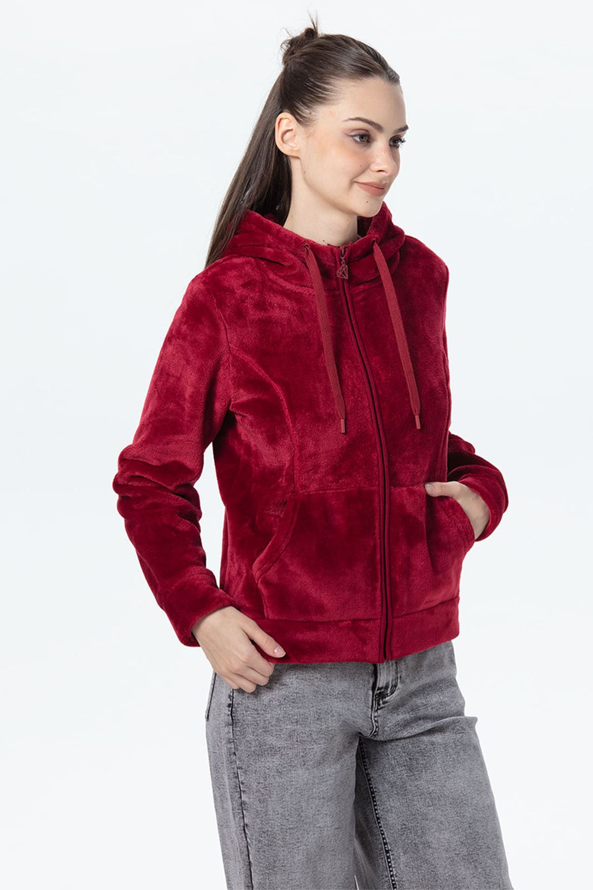 Polar Mujer Entallado Burdeo