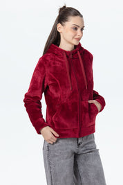 Polar Mujer Entallado Burdeo