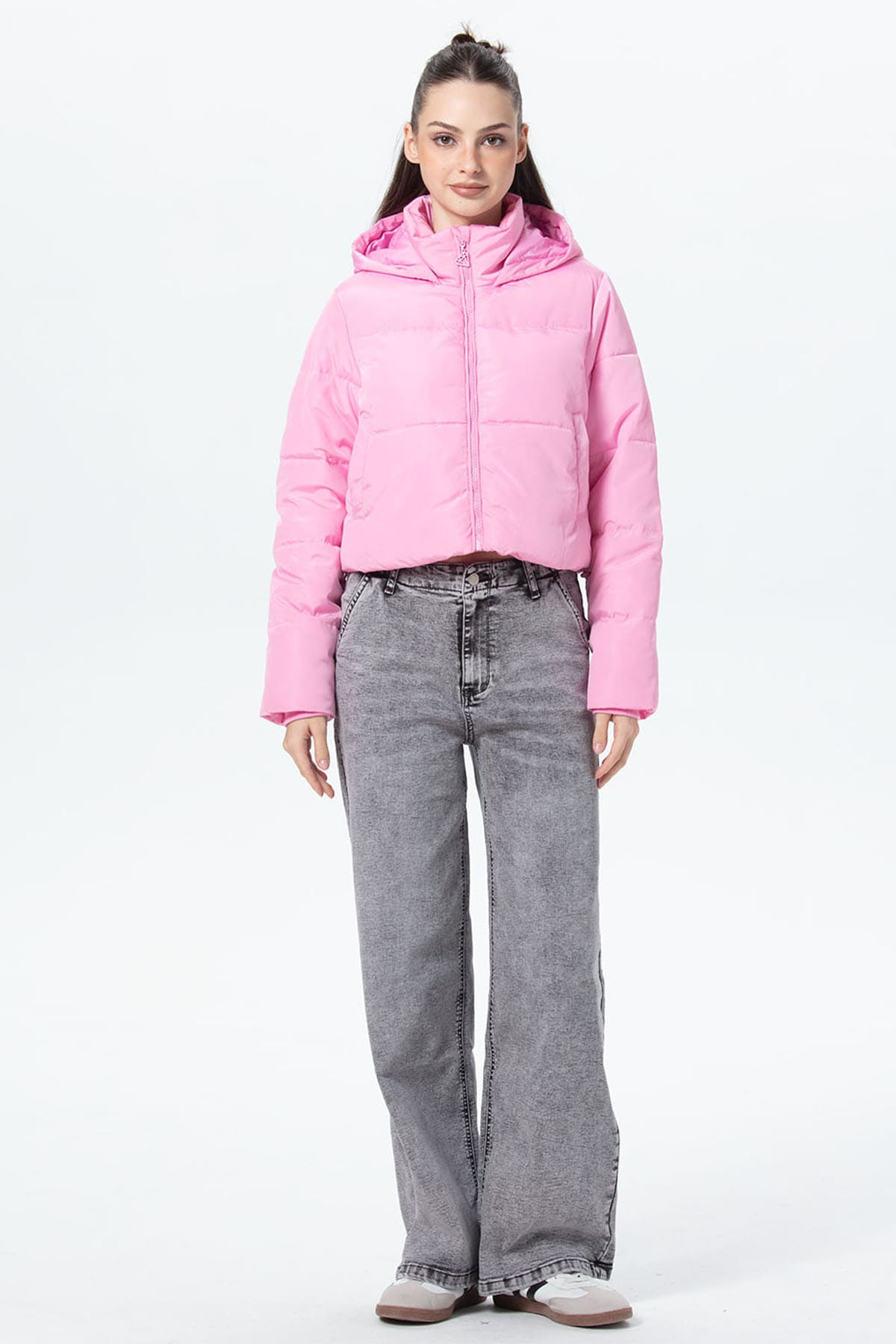Parka Mujer Puffa Ajustable Rosado