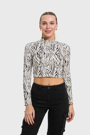 Polera Mujer Print Blanco