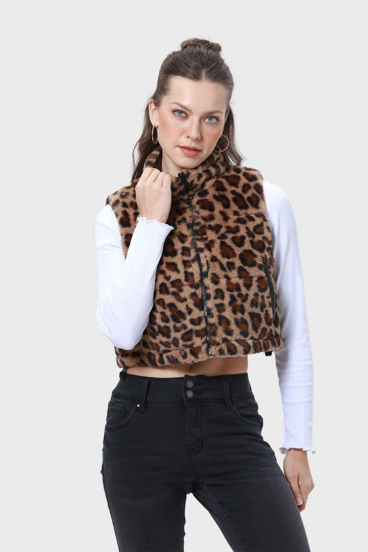 Parka Mujer Piel Reversible Café