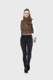 Parka Mujer Piel Reversible Café