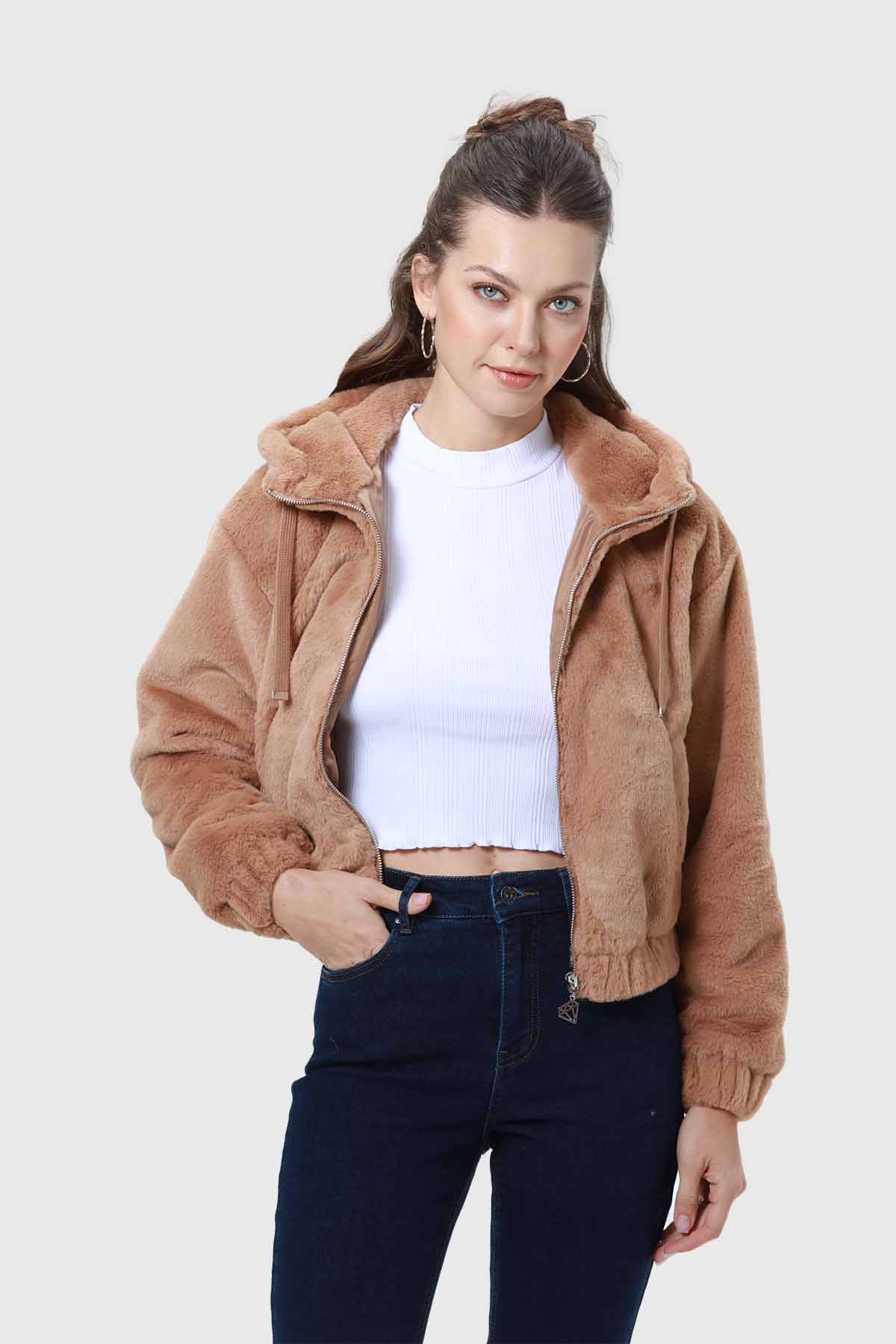 Chaqueta Mujer Polar Camel I - Main Image