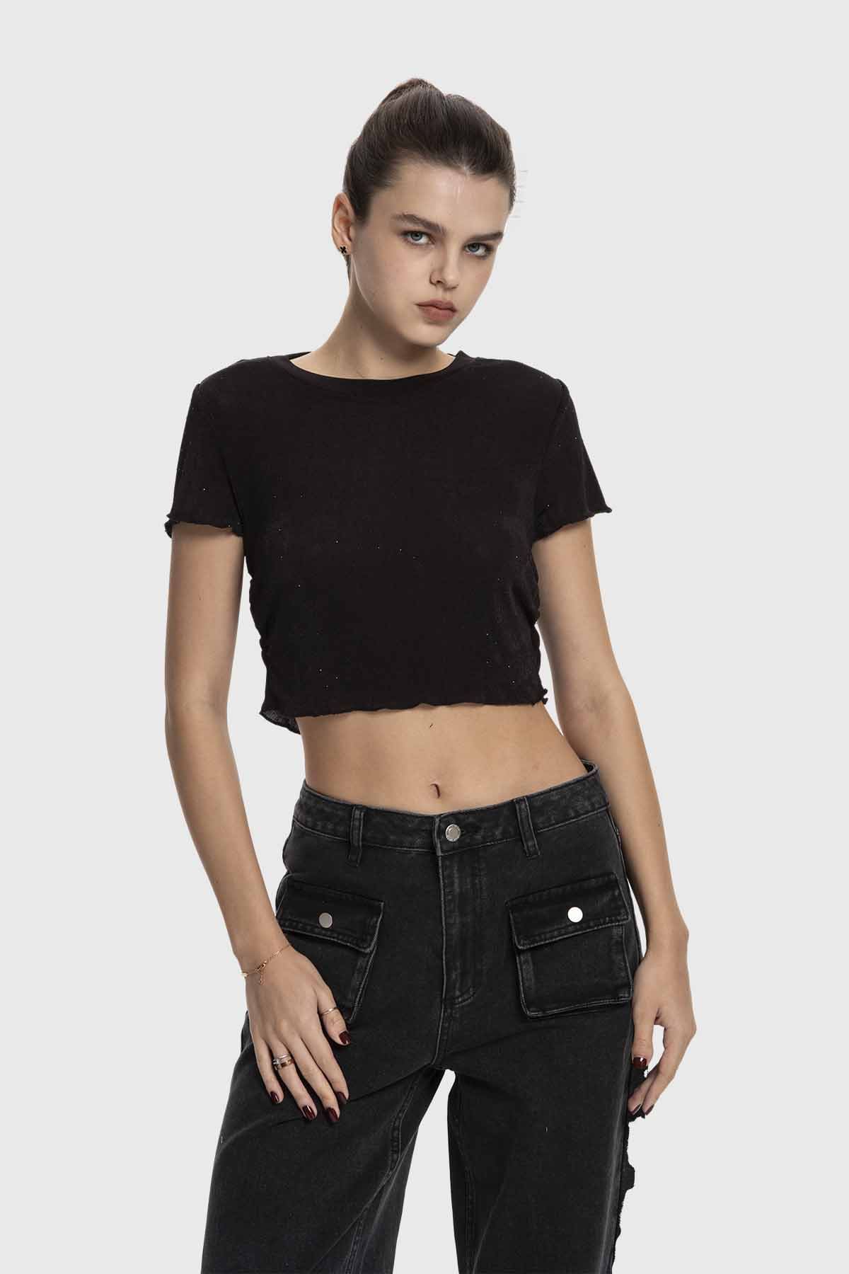 Polera Mujer Malla Negro