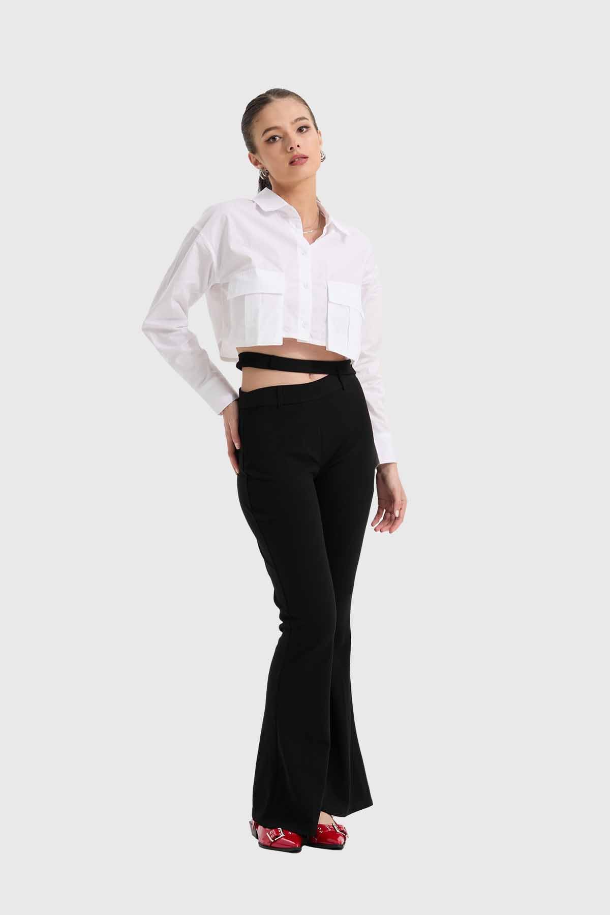 Blusa Mujer Cargo Blanco