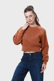 Polerón Mujer Pretina Ancha Café