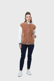 Chaqueta Mujer Bomber Camel