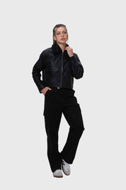Chaqueta Mujer Con Bolsillo Negro