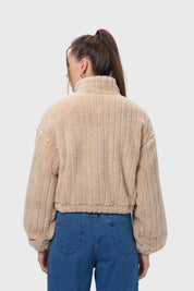 Chaqueta Mujer Tipo Polar Beige