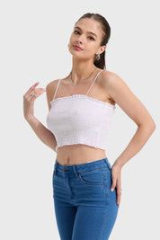 Polera Mujer Panal Pabilo Blanco