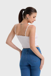 Polera Mujer Panal Pabilo Blanco