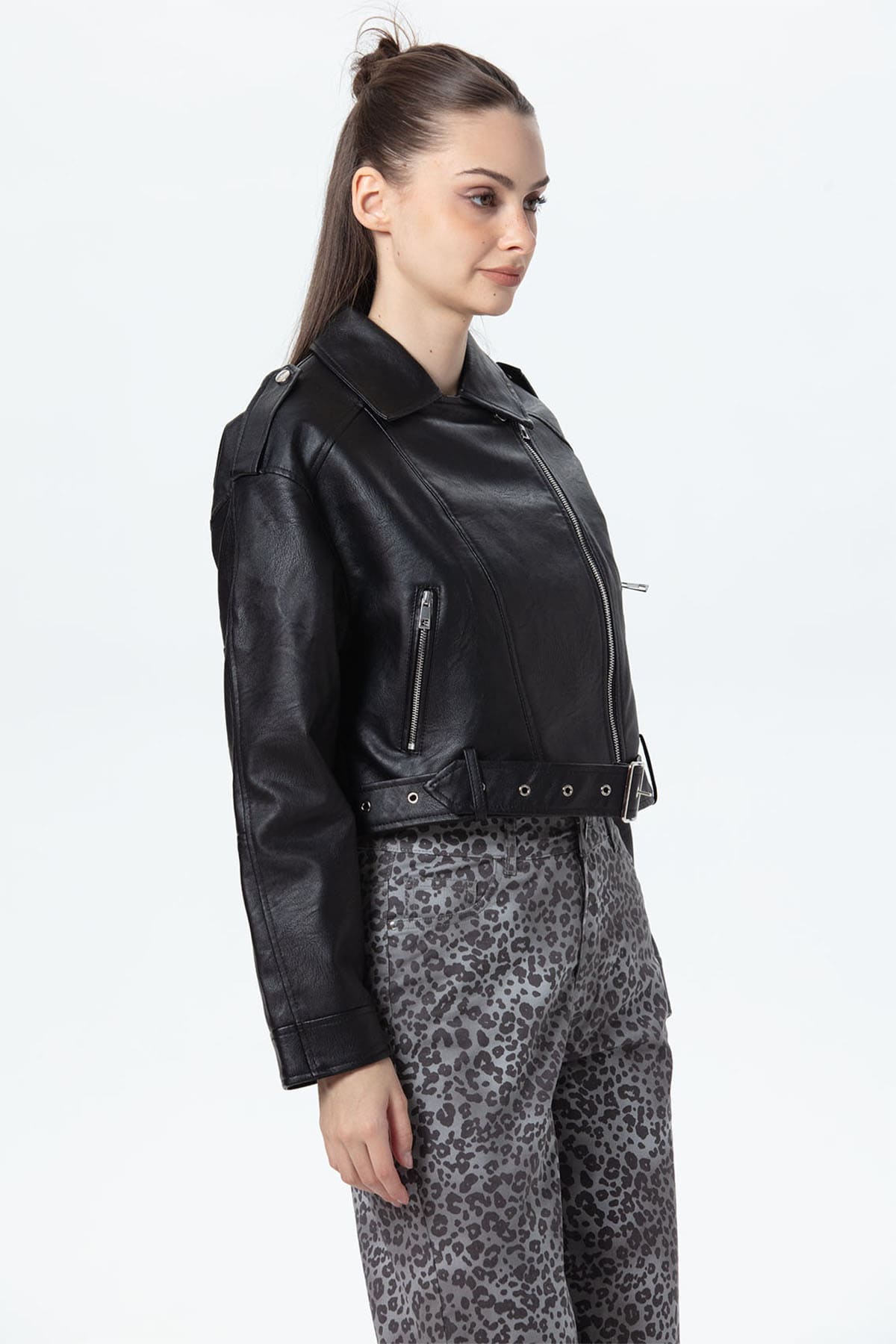 Chaqueta Mujer Biker Negro