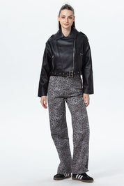Chaqueta Mujer Biker Negro