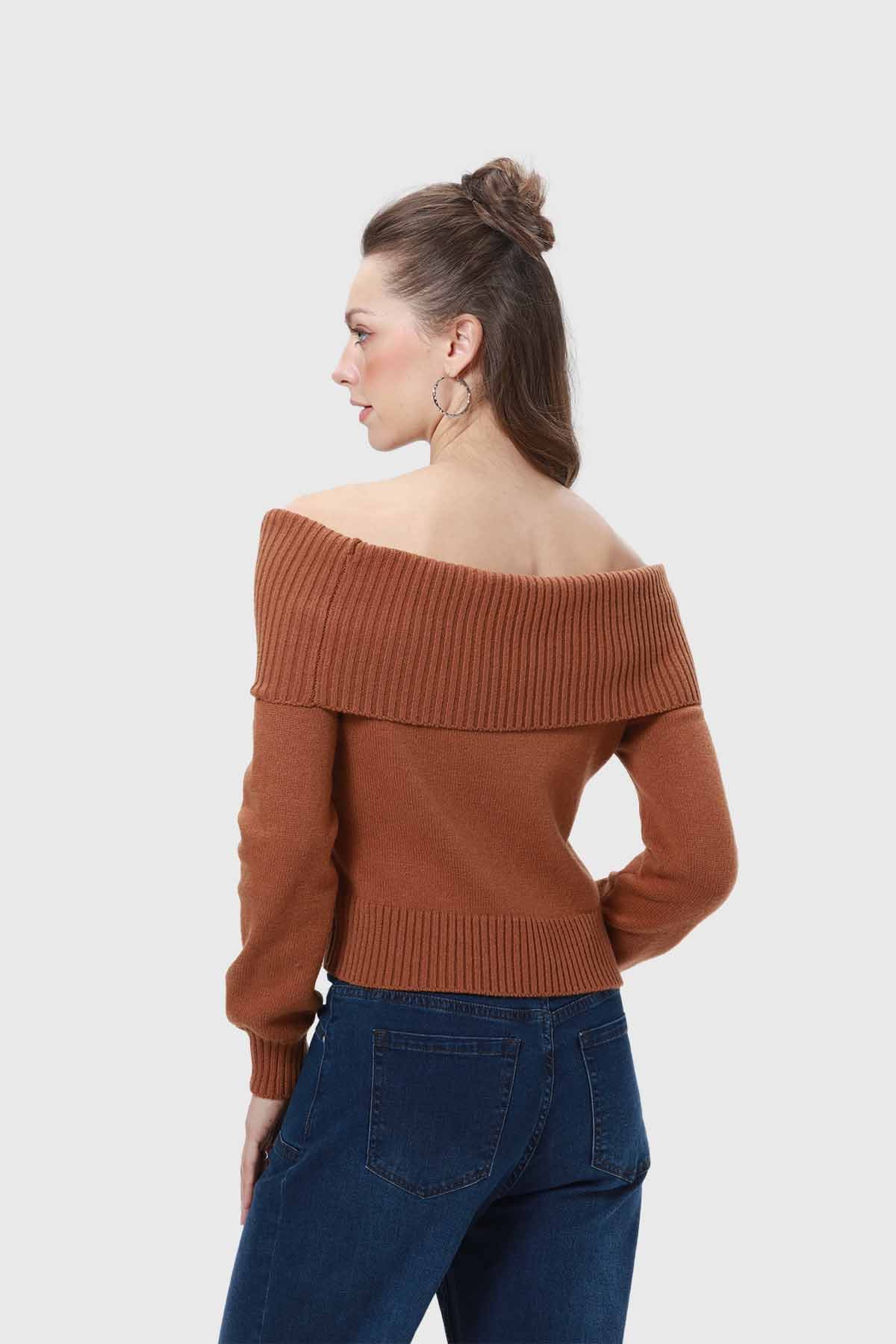 Sweater Mujer Bardot Café