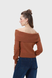 Sweater Mujer Bardot Café