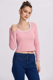 Polera Mujer Canalé Fucsia