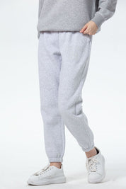 Pantalón Buzo Mujer Jogger Gris Melange