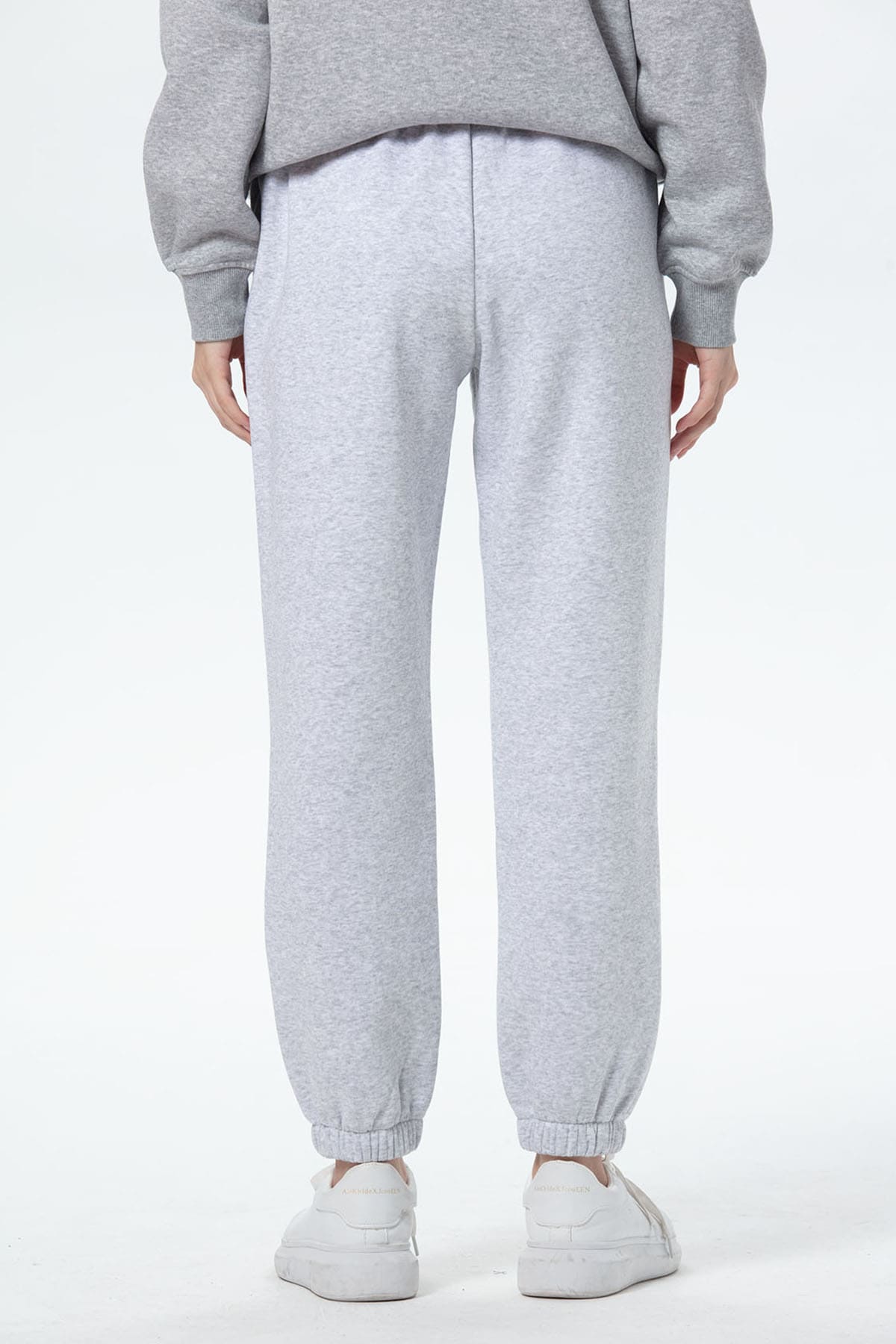 Pantalón Buzo Mujer Jogger Gris Melange