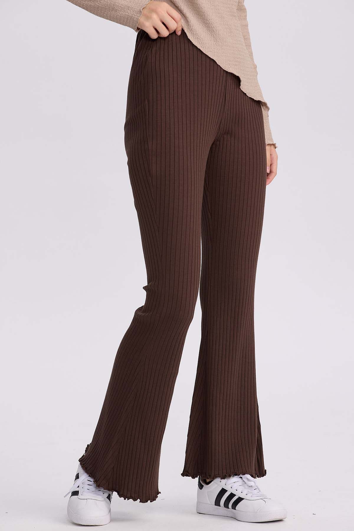 Pantalón Mujer Flare Rib Cafe