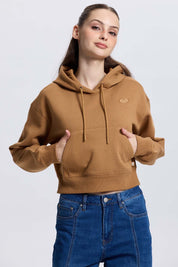 Polerón Mujer Crop Camel