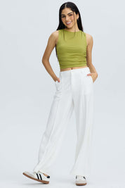 Pantalón Mujer Sastrero Crudo Blanco / 36