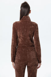 Polerón Mujer Chenille Pretina Cafe