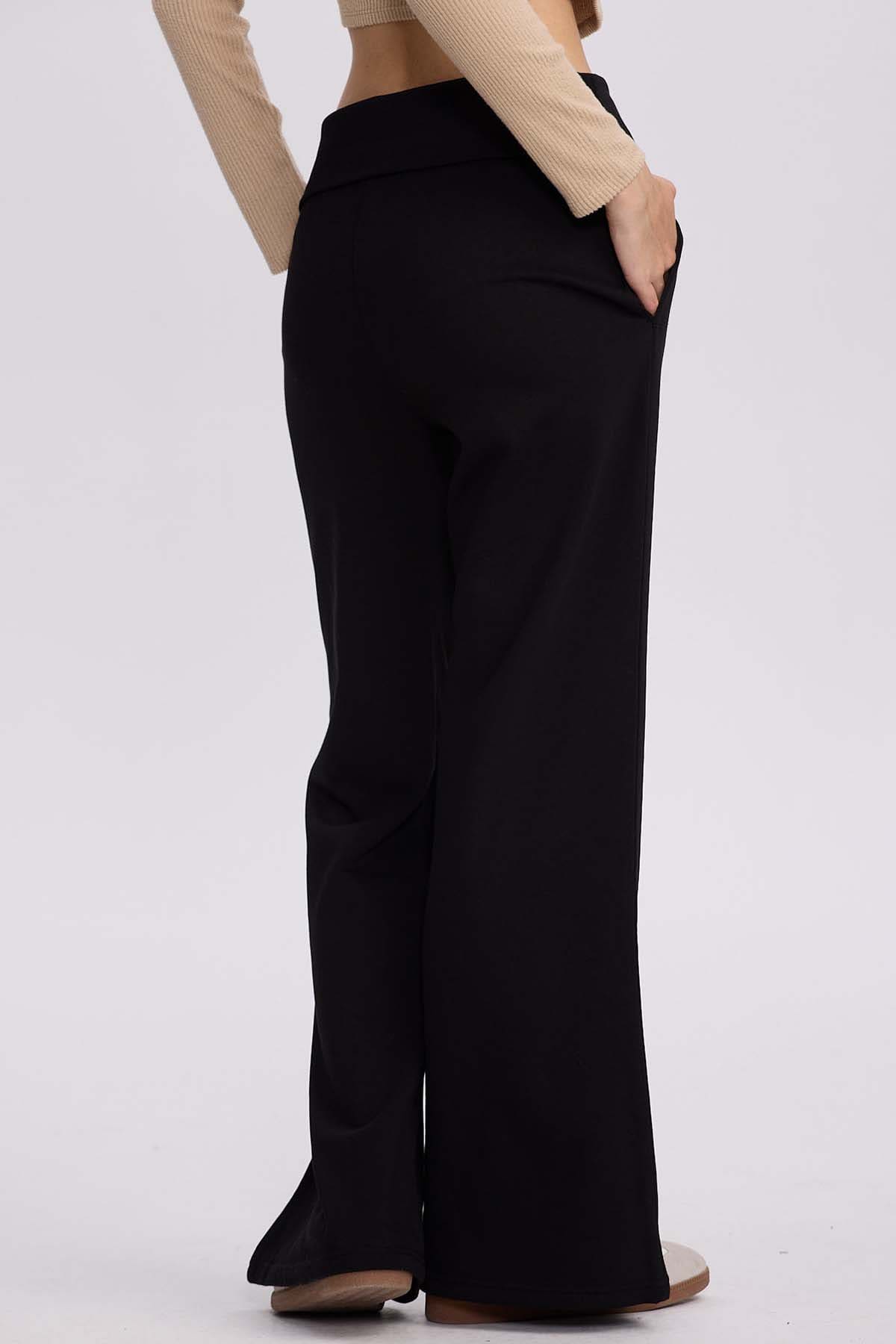 Pantalón Buzo Mujer Pretina Negro