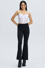 Polera Mujer Corset Blanco