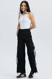 Pantalón Mujer Lacitos Negro Negro / 44