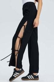 Pantalón Mujer Lacitos Negro Negro / 44