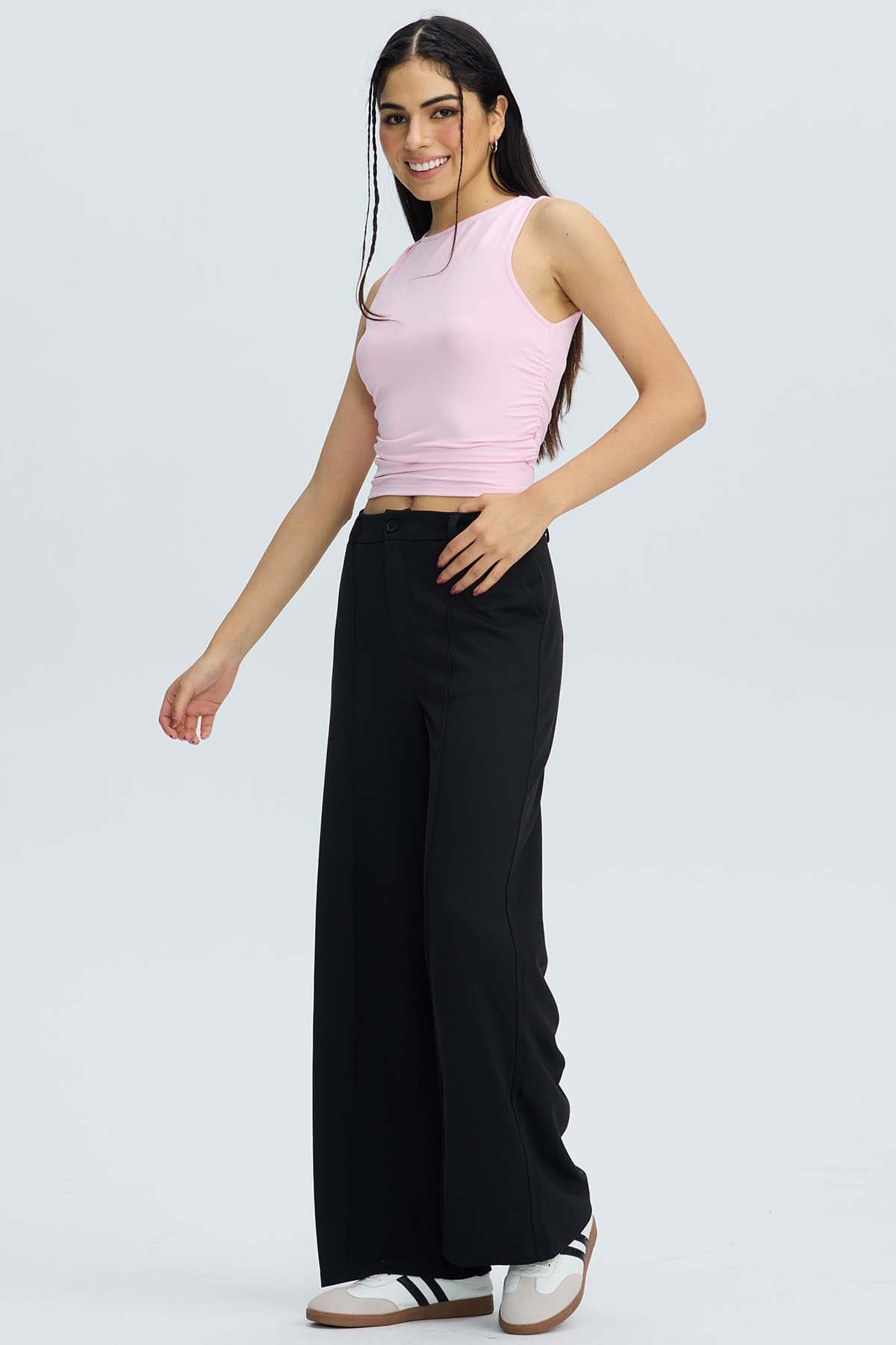 Polera Mujer Drapeada Palo Rosa Rosado / XL