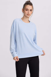 Polerón Mujer Holgado Celeste