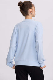 Polerón Mujer Holgado Celeste