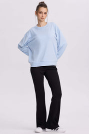 Polerón Mujer Holgado Celeste