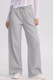 Pantalón Buzo Mujer Strass Gris Melange