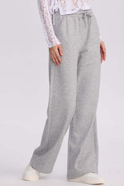 Pantalón Buzo Mujer Strass Gris Melange