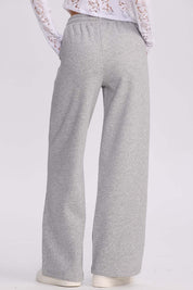 Pantalón Buzo Mujer Strass Gris Melange