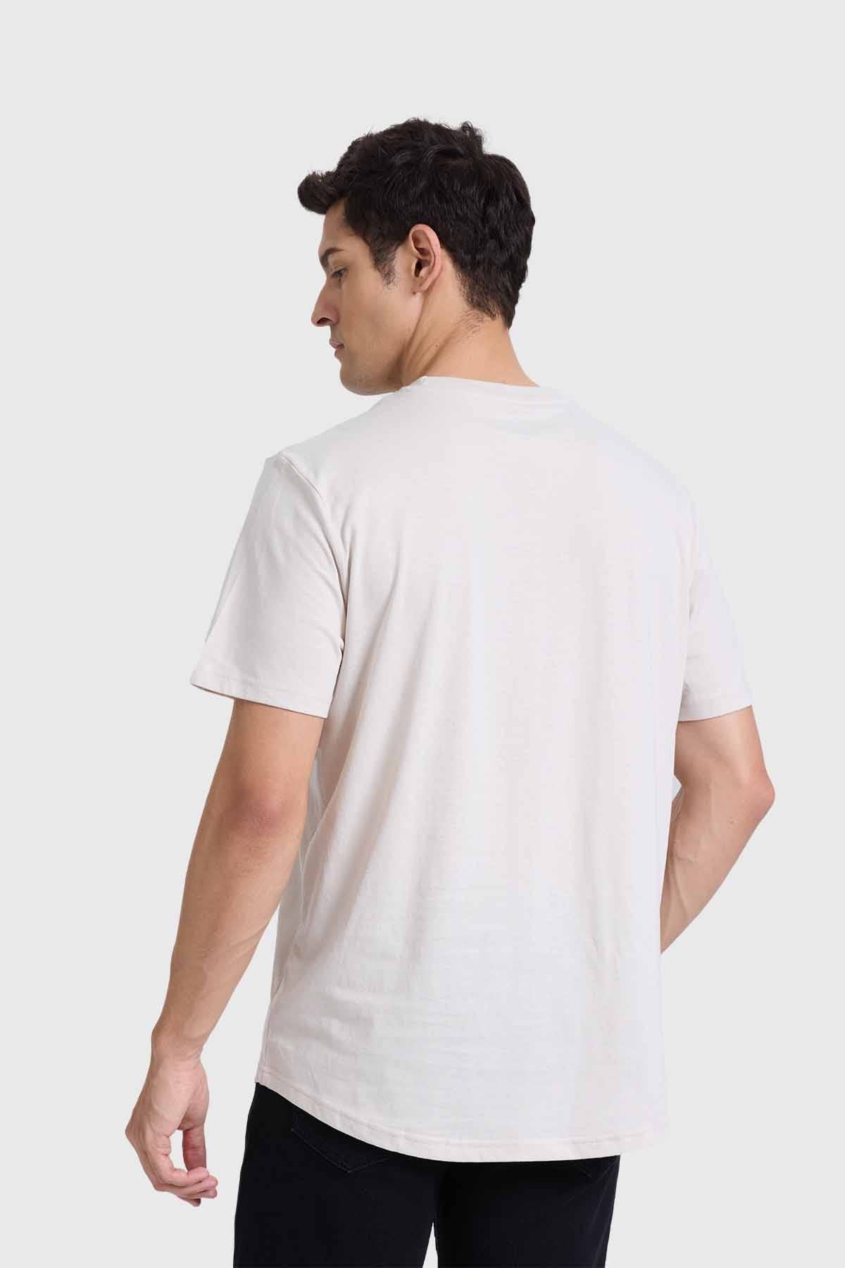 Polera Hombre Long Fit Básica Beige
