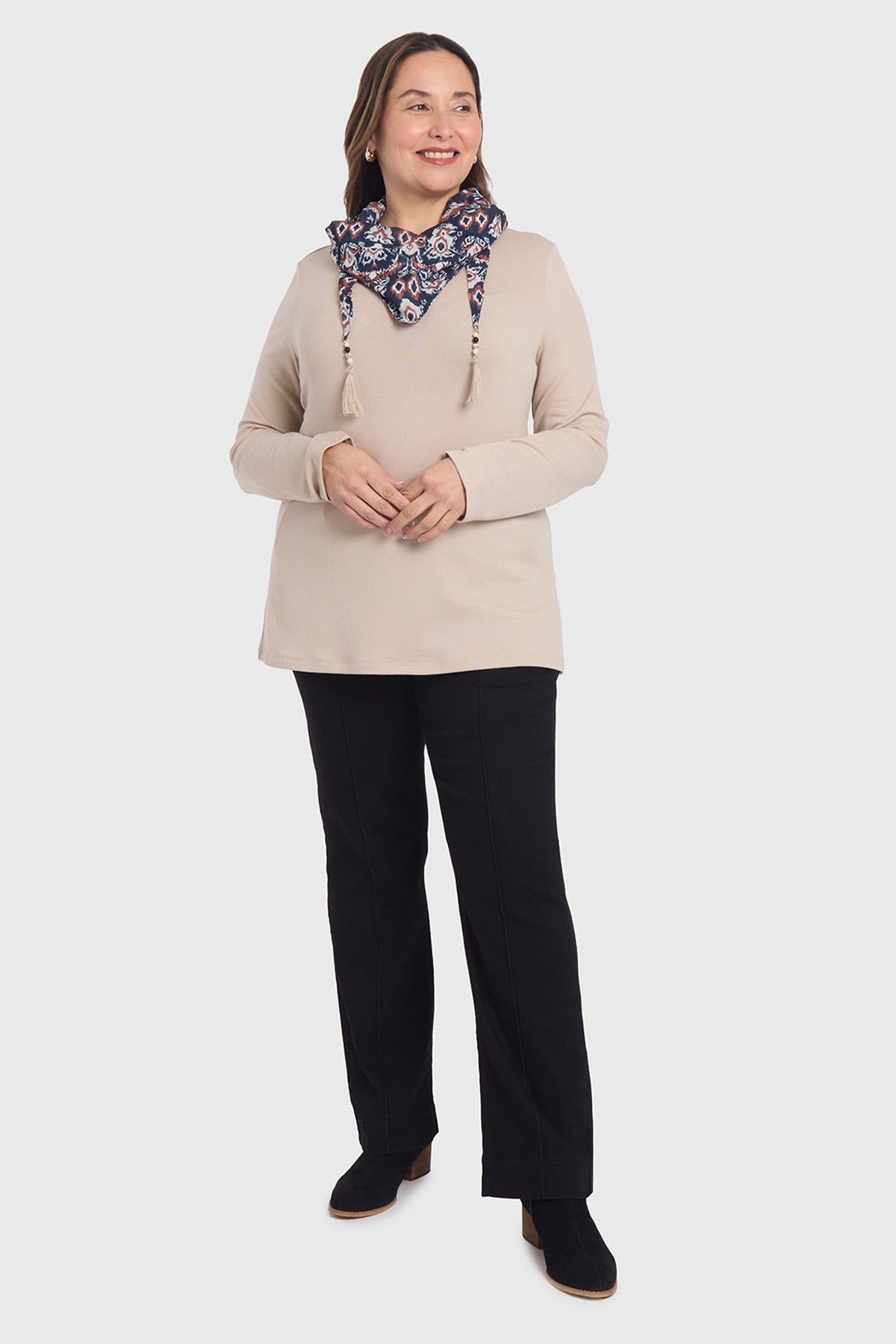 Sweater Mujer Pañuelo Arena