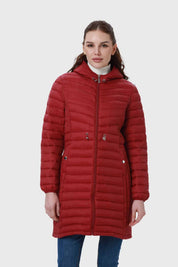 Parka Mujer Modelo Largo Rojo