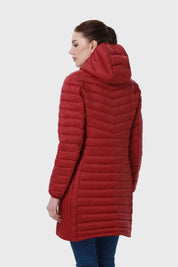 Parka Mujer Modelo Largo Rojo