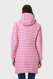 Parka Mujer Modelo Largo Rosado