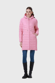 Parka Mujer Modelo Largo Rosado