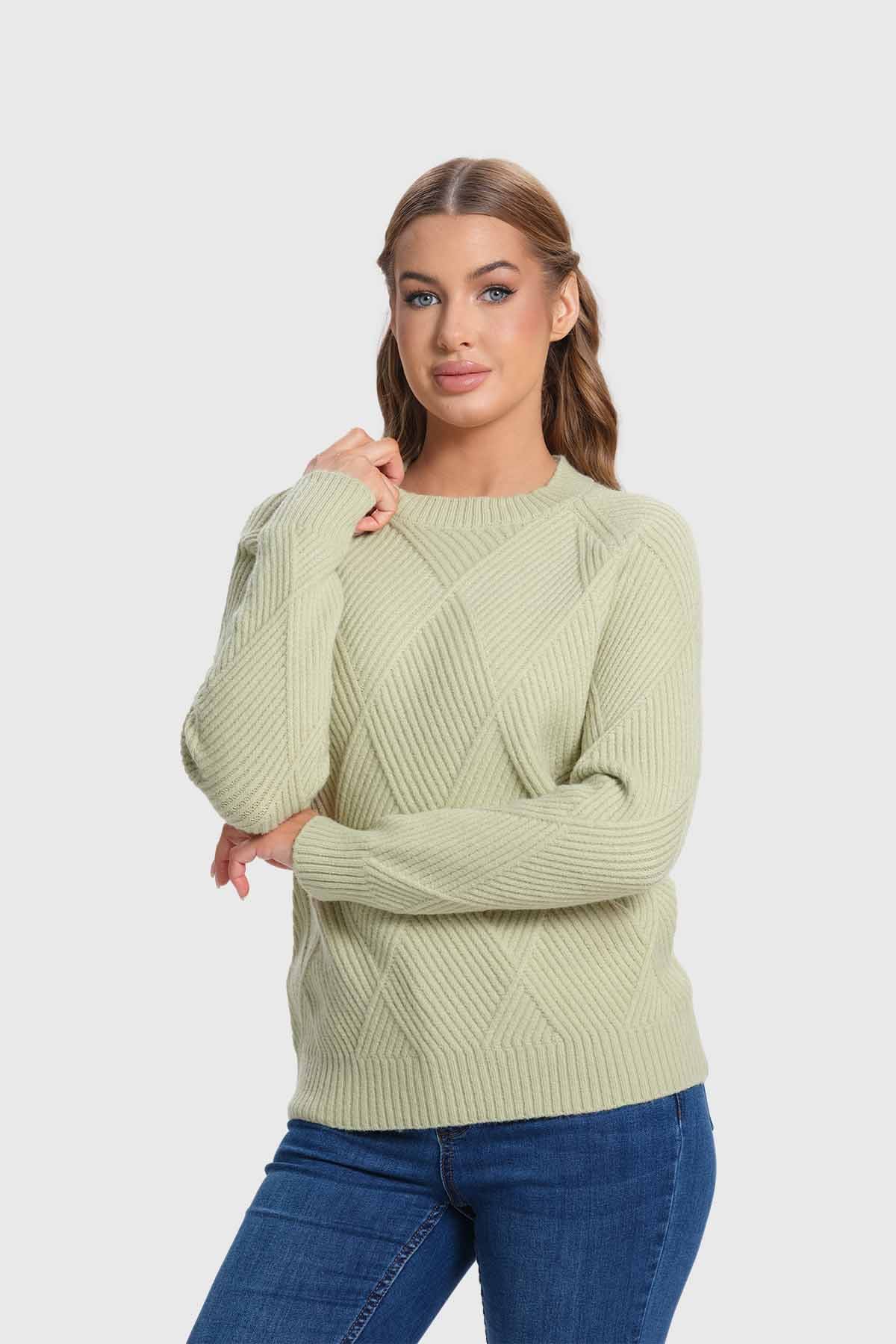 Sweater Mujer Textura Verde