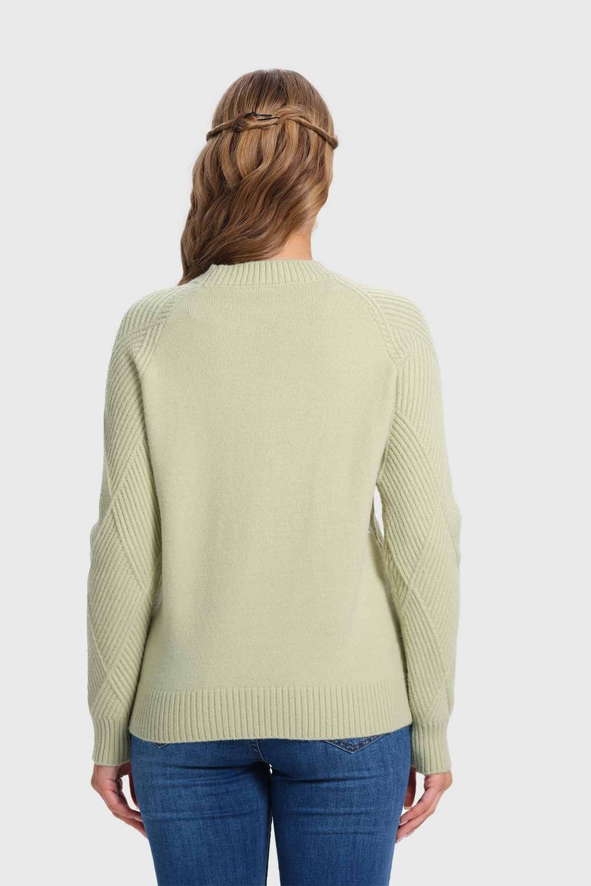 Sweater Mujer Textura Verde