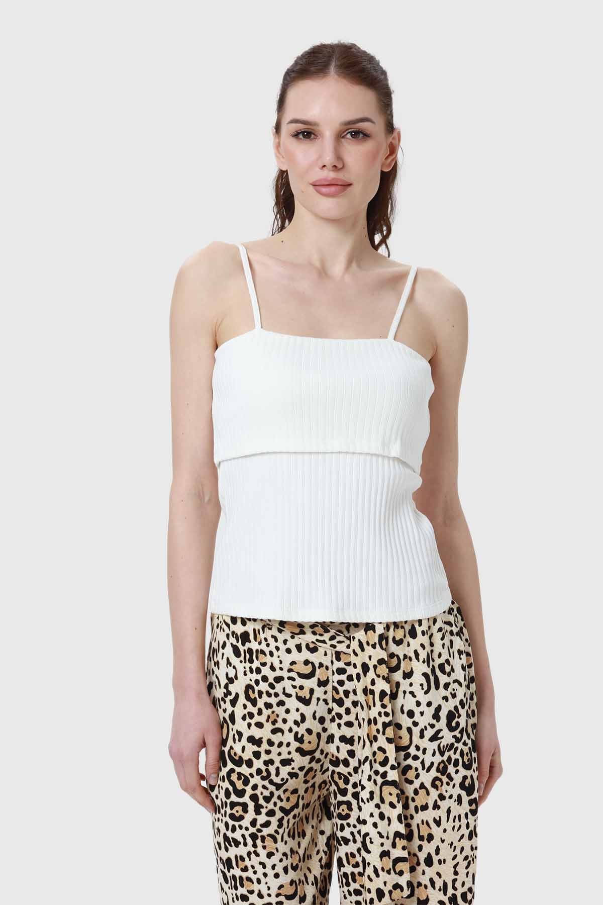 Polera Mujer Pabilo Rib Crudo