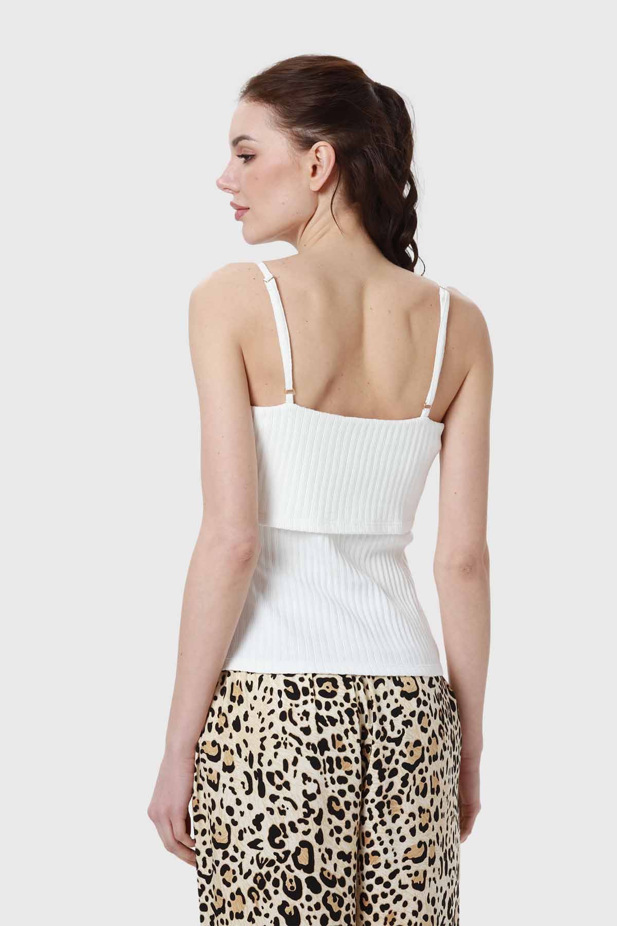 Polera Mujer Pabilo Rib Crudo