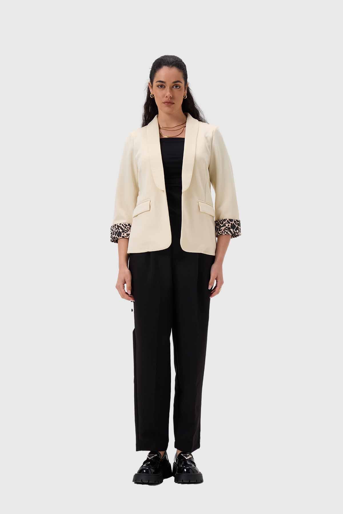 Blazer Mujer Puños Animal Arena