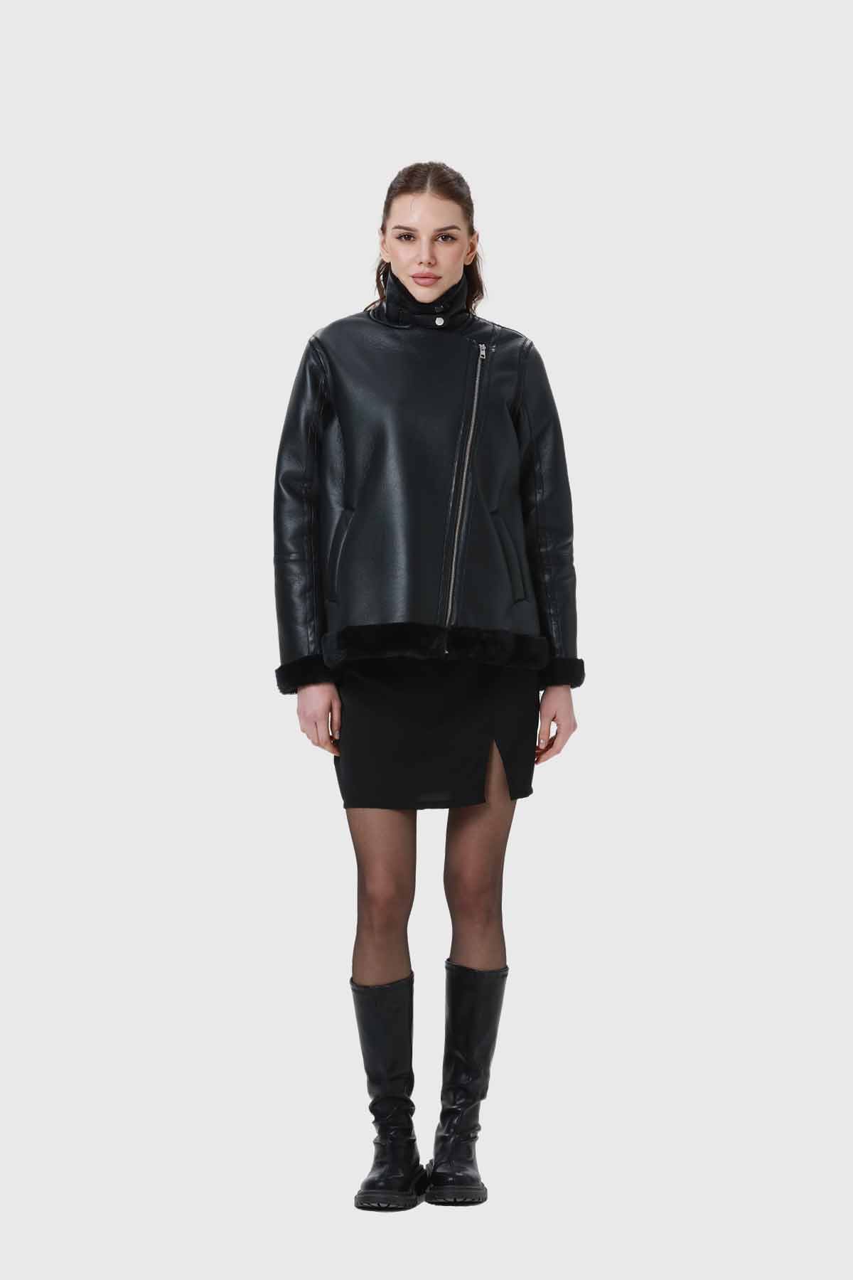 Chaqueta Mujer Aviador Negro
